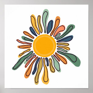 Póster Artsy Sun