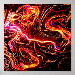 Póster Artsy Swirls Design