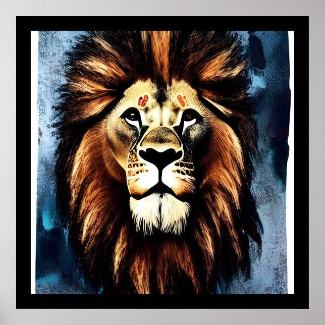 Póster Artsy Wild African Lion (Frente)