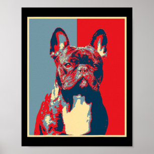 Póster Artwork Frenchie - Vieja Silhouette French Bulld