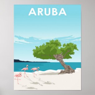 Póster Aruba Island Travel Poster