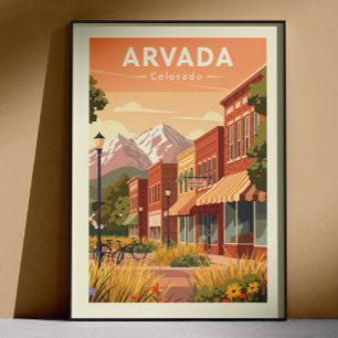 Póster Arvada Colorado Antiguo