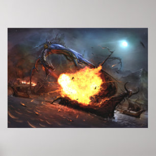 Póster Arx Draconis bajo ataque