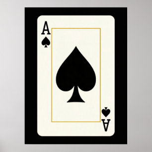 Póster AS DE PÍCAS Moda Oro Negro