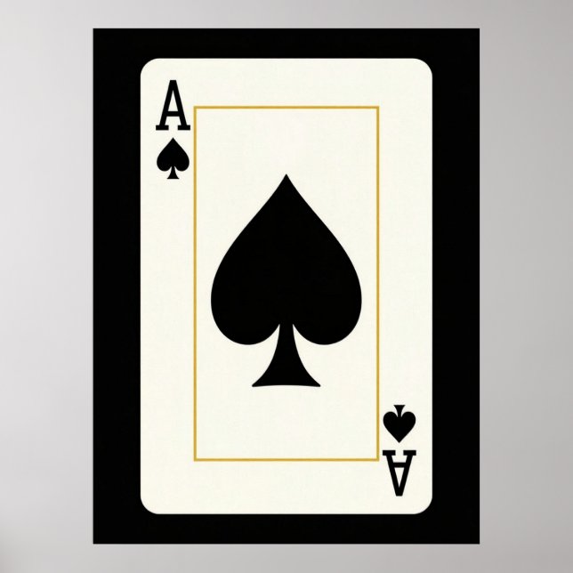 Póster AS DE PÍCAS Moda Oro Negro (Frente)