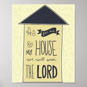 Póster As For Me and My House -Joshua 24:15