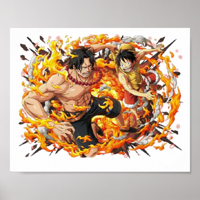 Póster As y luffy de una pieza (Frente)