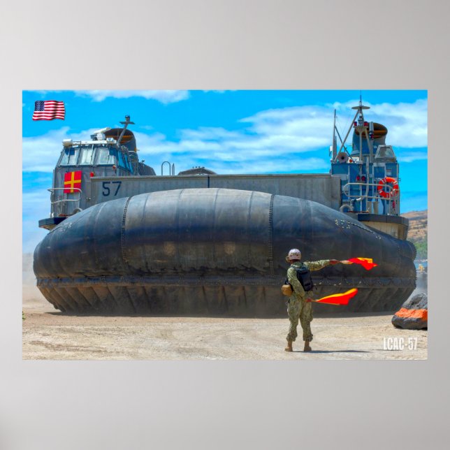 PÓSTER ASALTO A LA PLAYA - LCAC-57 (Frente)