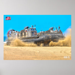 PÓSTER ASALTO A LA PLAYA - LCAC-75