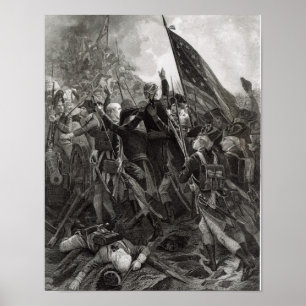 Póster Asalto del punto pedregoso, julio de 1779