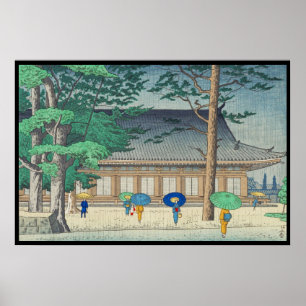 Póster Asano Takeji Rain at Sanjusangendo Temple art