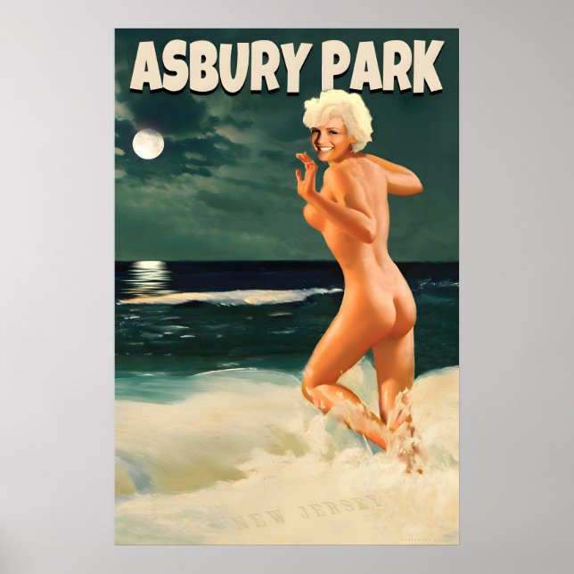 Póster Asbury Park Costa de Nueva Jersey Marilyn Monroe L (Frente)