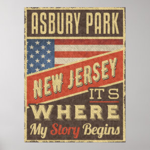 Póster Asbury Park New Jersey