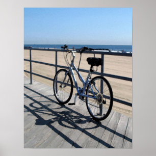 Póster Asbury Park NJ Boardwalk - Bicicleta
