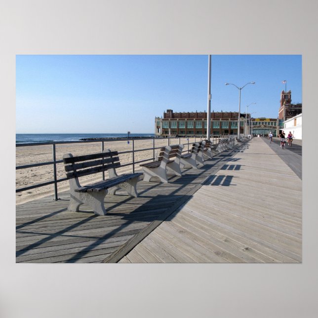 Póster Asbury Park NJ Boardwalk Ciclistas (Frente)