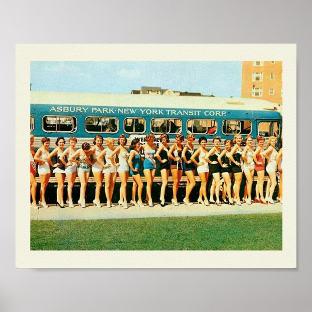 Póster Asbury Park NJ, concurso de belleza (Frente)
