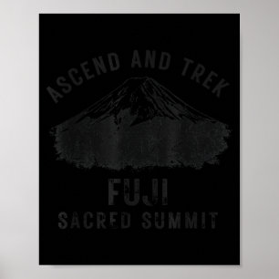 Póster Ascender y caminar diseño de senderismo de la cima