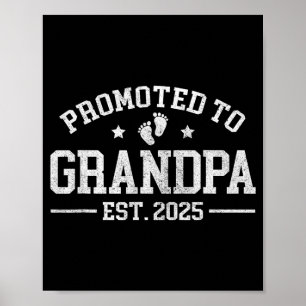 Póster Ascendido a Abuelo 2025 Abuelo Est 2025 Camiseta