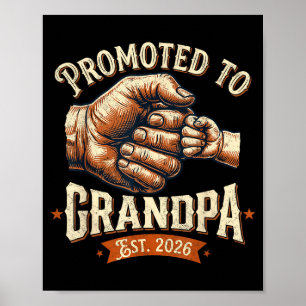 Póster Ascendido a abuelo desde 2026 choque de puños bebé