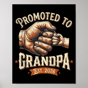 Póster Ascendido a Abuelo Est 2026 Puño en Alto Ba