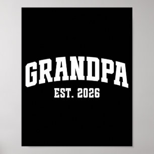 Póster Ascendido a Abuelo Est. 2026 Regalo para Abuelos B