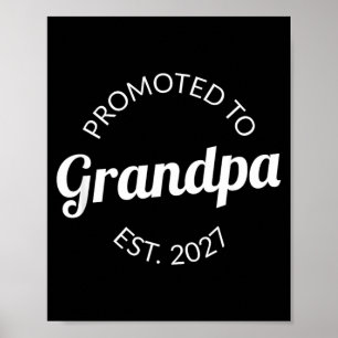 Póster Ascendido a Abuelo Est 2027 Nuevo Abuelo Papá