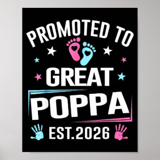 Póster Ascendido a Gran Papá Est 2026 Anuncio de Embarazo