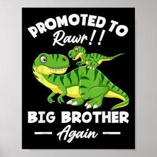 Póster Ascendido a hermano mayor de nuevo regalo para ama