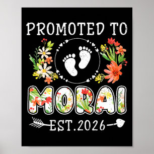 Póster Ascendido a morai 2026 flor primera vez abuela