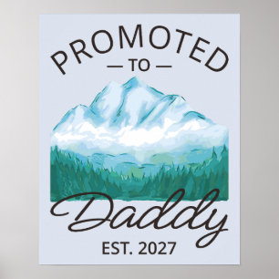 Póster Ascendido a Papá Est 2027 Anuncio de Nuevo Papá VI