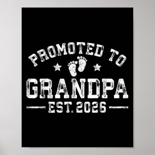 Póster Ascendido Al Abuelo Este. 2026 Abuelos Baby An