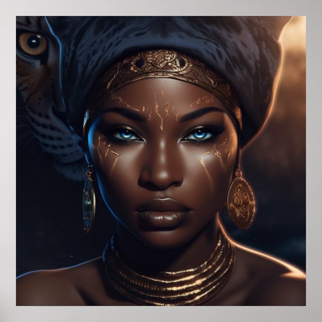 Póster Ascensión de diosa africana (Matte) (Frente)