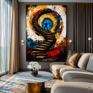 Póster Ascensión de la Mente – Surrealismo expresionista