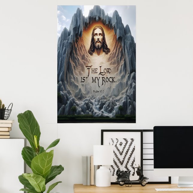 Póster Ascensión Divina: El Señor Es Mi Rock (Oficina en casa)