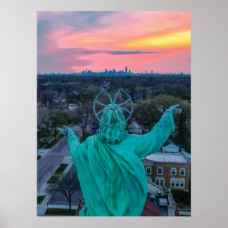 Póster Ascensión por la línea aérea