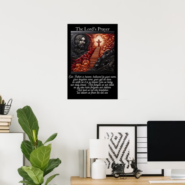 Póster Ascenso a la escalera celestial del Padrenuestro (Oficina en casa)