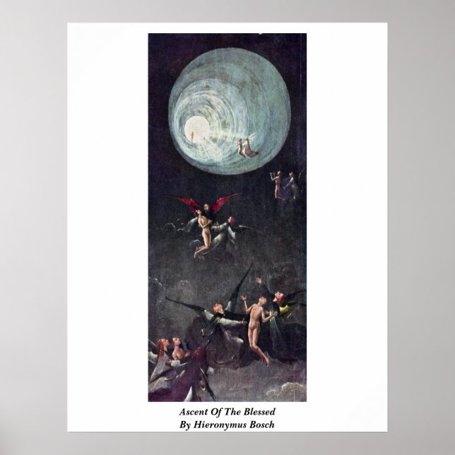 Póster Ascenso De Los Bendecidos. Por Hieronymus Bosch (Frente)