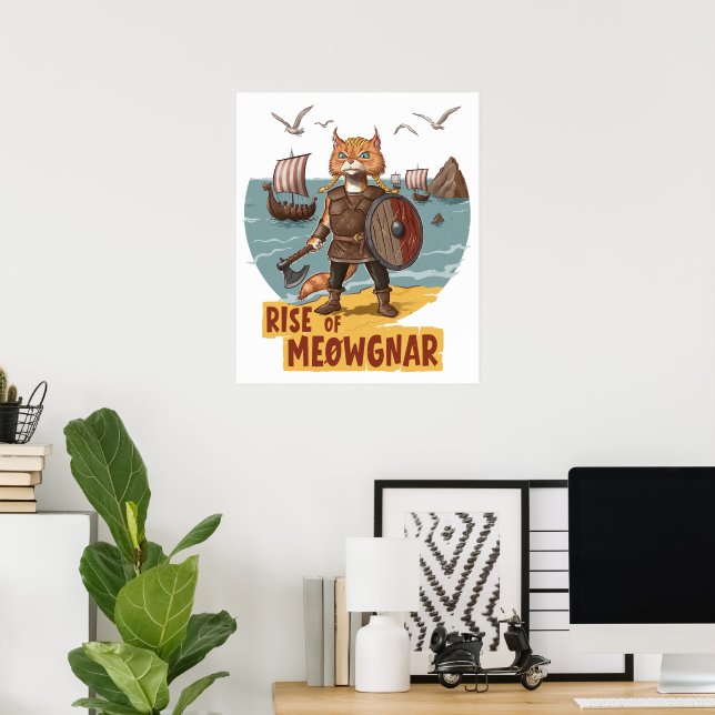Póster Ascenso de Meowgnar (Oficina en casa)
