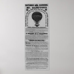 Póster Ascenso de Rotunda Baloon, Antigua Dublín Irlanda