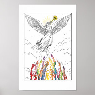 Póster Ascenso del Arcoíris – Ángel del Orgullo de la Esp