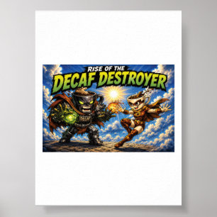 Póster Ascenso del Destructor Descafeinado Cómic Superhér