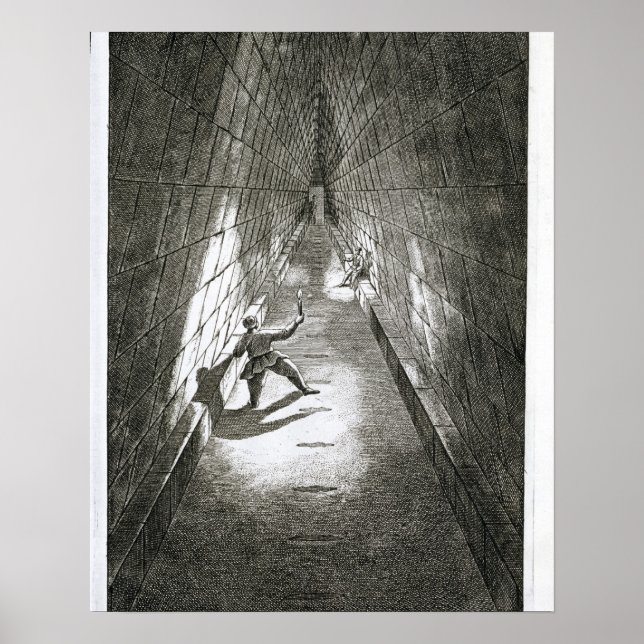 Póster Ascenso interior de una pirámide, c.1780 (grabado) (Frente)