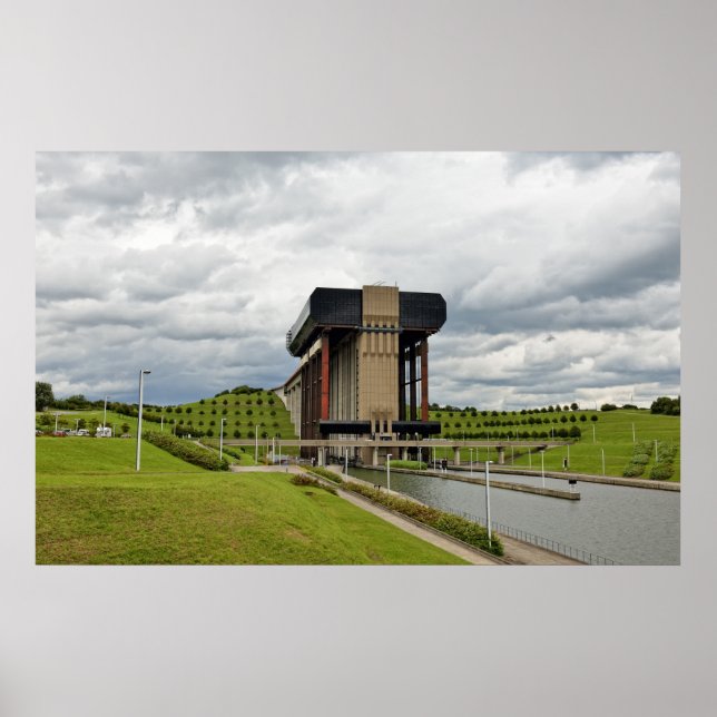 Póster Ascensor de barcos de Strépy-Thieu en Bélgica (Frente)