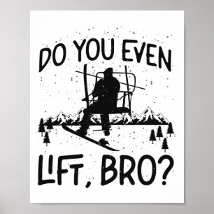 Póster Ascensor De Snowboard Skyft, Incluso Levanta