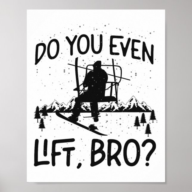 Póster Ascensor De Snowboard Skyft, Incluso Levanta (Frente)