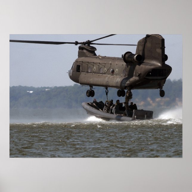 Póster Ascensor del barco de Chinook CH-47 (Frente)