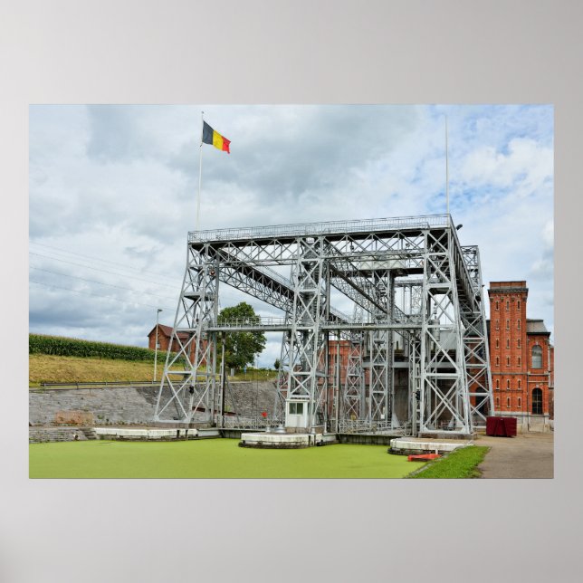 Póster Ascensor número 1 de Louviere en Houdeng-Goegnies (Frente)