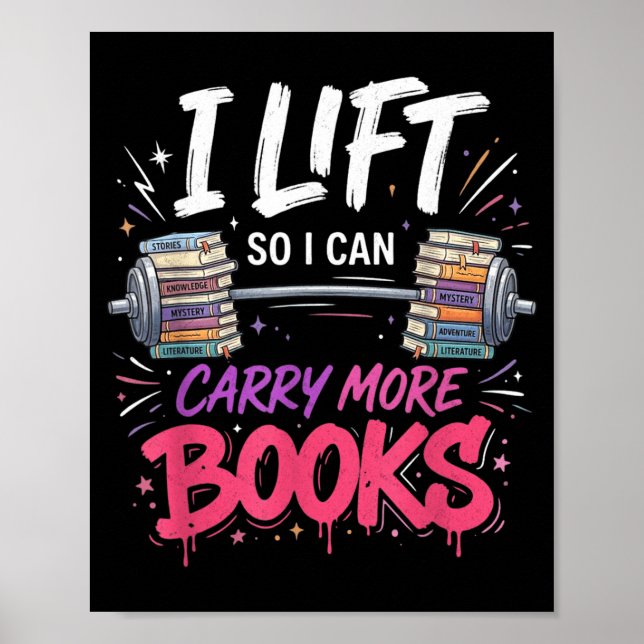 Póster Ascensor puede llevar más libros amantes de la lec (Frente)