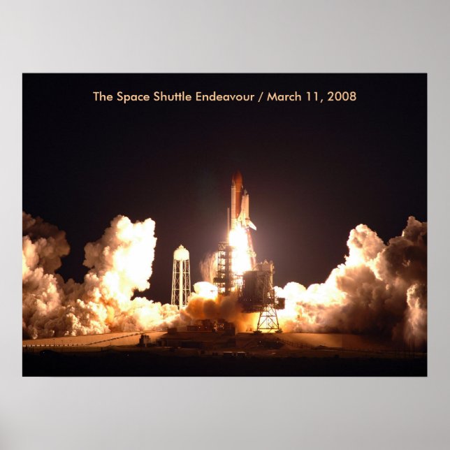 Póster Ascensores de endeavor del transbordador espacial (Frente)