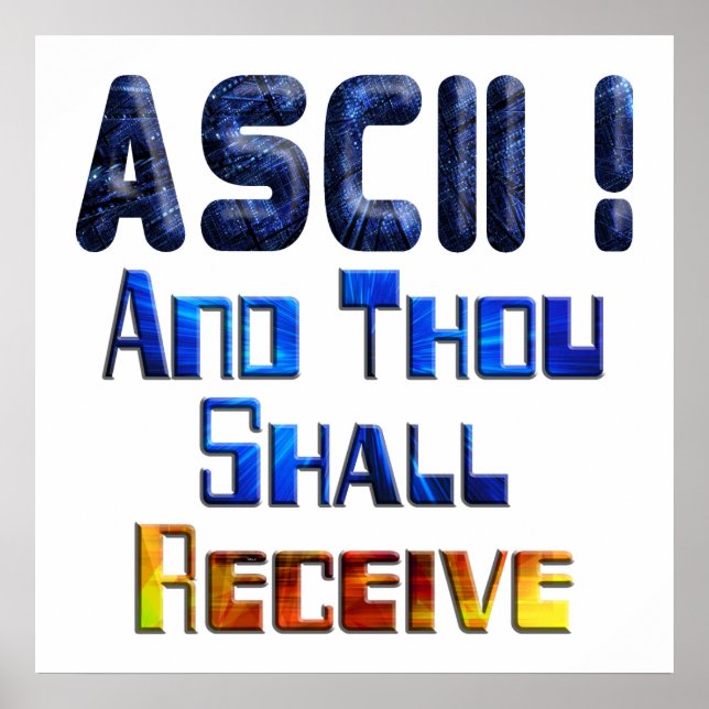 Póster ASCII Y Recibirás (Frente)